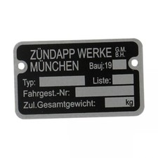 Rahmenschild 19...... für